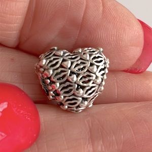 Pandora Sterling Silver Love and Kisses Heart Charm